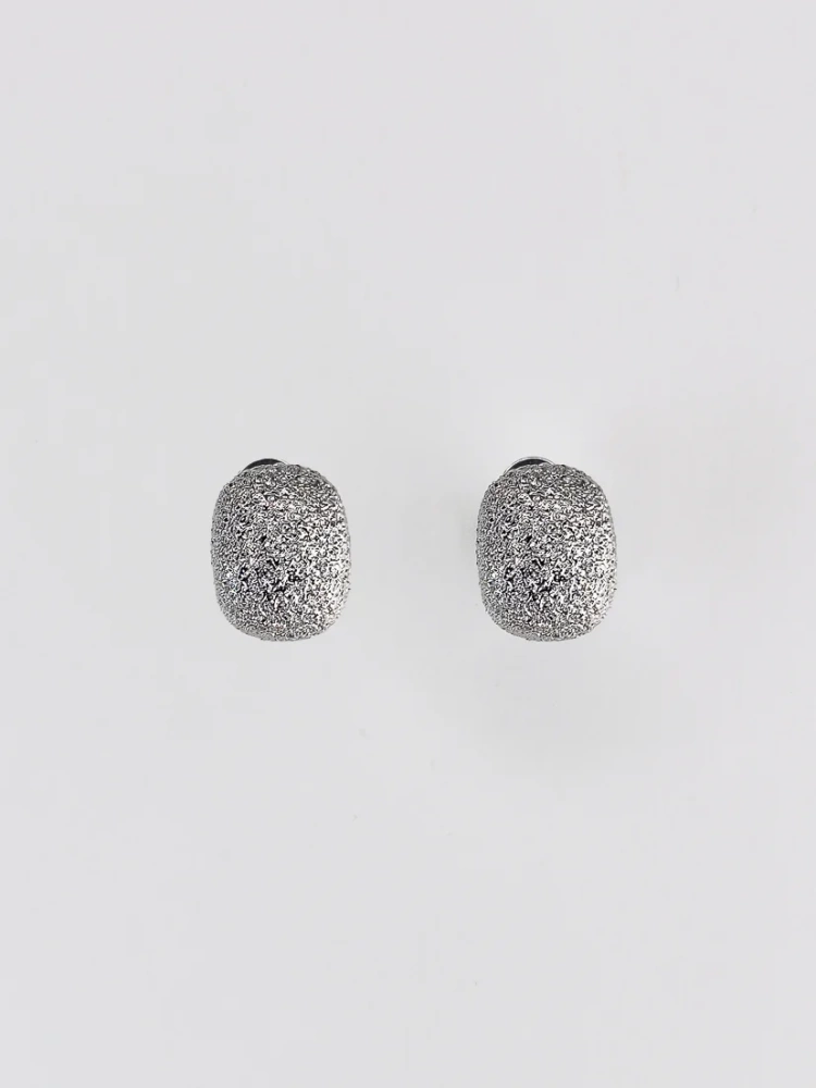 Серьги Игристые серебристые