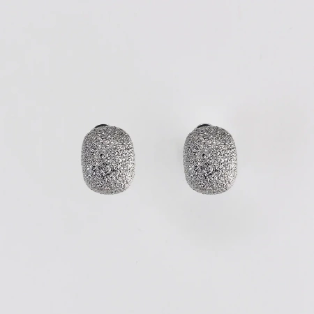 Серьги Игристые серебристые