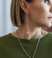 Серьги Созвездие серебристые