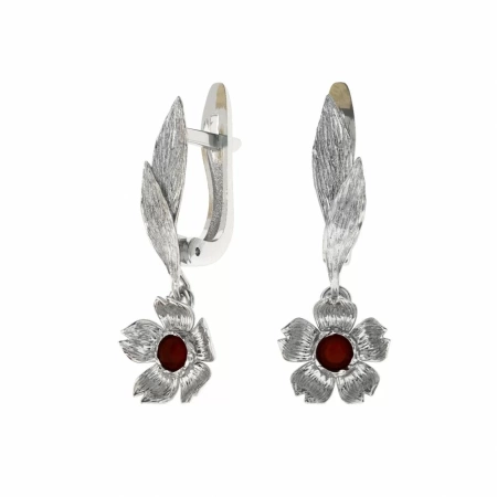 Серьги цветок с лепестками