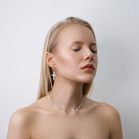 Серьги Крестики