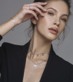 Серебряное ожерелье с лепестками лотоса