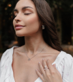 Серебряная подвеска с рельефным цветком с родиевым покрытием (PEONIA)