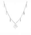Серебряное ожерелье с лотосом