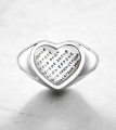 Серебряное кольцо Зорко лишь сердце