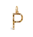 Подвес Буква П в покрытии золотом