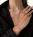 Серебряное колье Бант