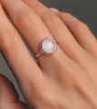 Серебряное кольцо Комо с лунным камнем
