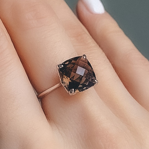 Серебряное кольцо Амстердам с раухтопазом