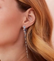 Серебряные серьги Пузырьки с корундом