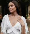 Серебряное кольцо с двумя цветками с родиевым покрытием (VIOLETTA)