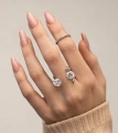 Серебряное кольцо Жгут мини