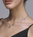 Серебряное ожерелье с лотосом