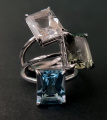 Серебряное кольцо Лондон с лунным камнем