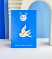 Фарфоровая брошь Ласточка белая