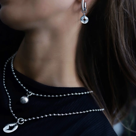 Цепочка с подвеской Напролом серебристая