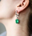 Серьги Искра зелёная